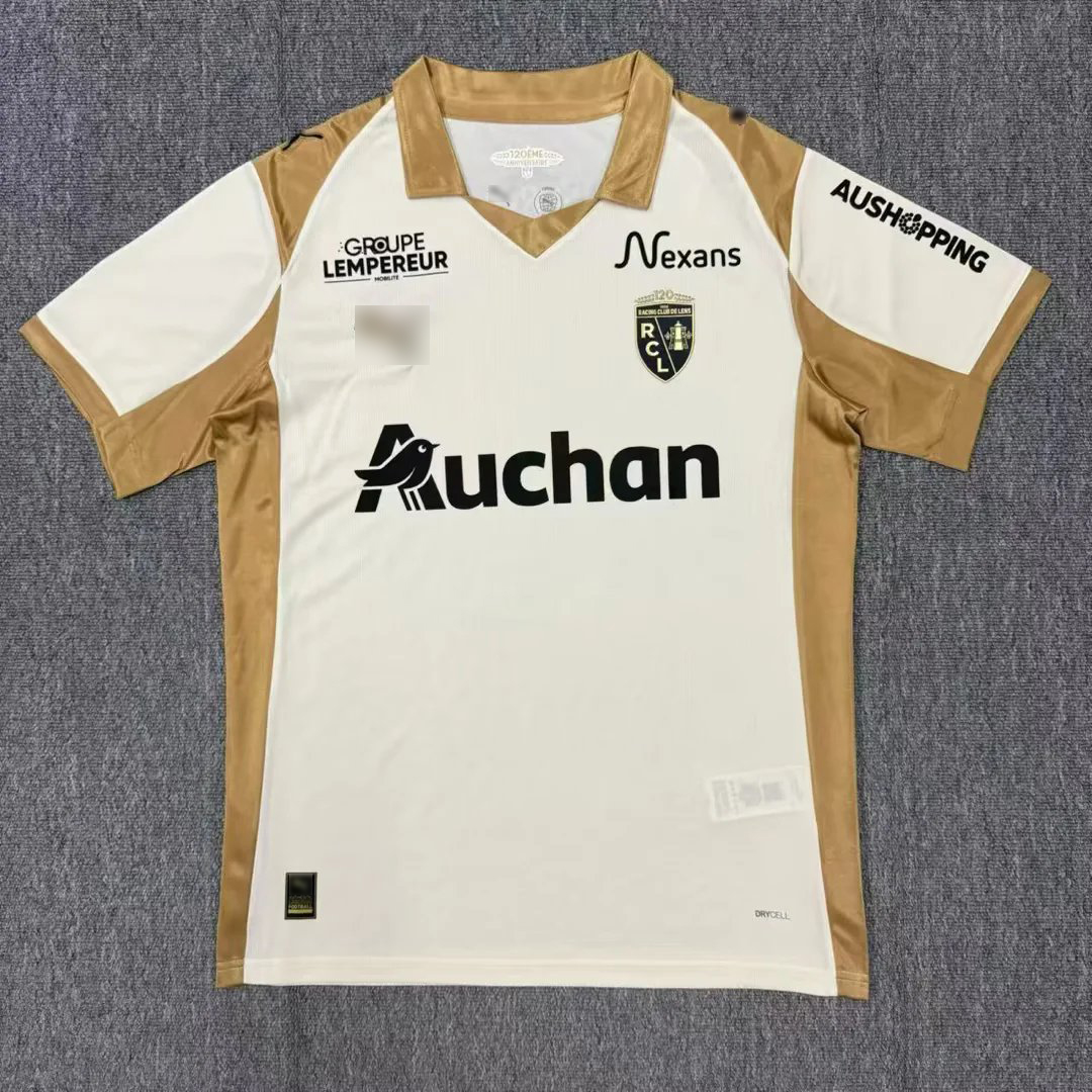 AAA Quality RC Lens 25/26 Third Light Beige Soccer Jersey